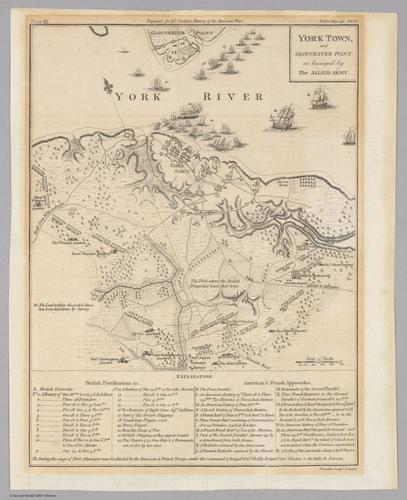 E560 - York Town, and Gloucester Point. as besieged by The Allied Army - Jane and Ronald Gibbs Collection