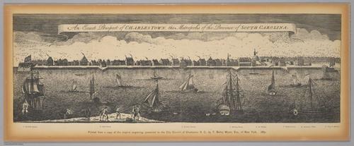 E560 - An exact prospect of Charlestown, the metropolis of the province of South Carolina : printed from a copy of the original engraving, presented to the City Council of Charleston, S.C., by T. Bailey Myers, Esq., of New York, 1882 (1762)&nbsp;- Jane and Ronald Gibbs Collection