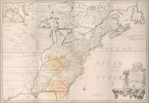 E560 - Amérique septentrionale avec les routes, distances en miles, villages, et establissements françois et anglois (1776) - Jane and Ronald Gibbs Collection
