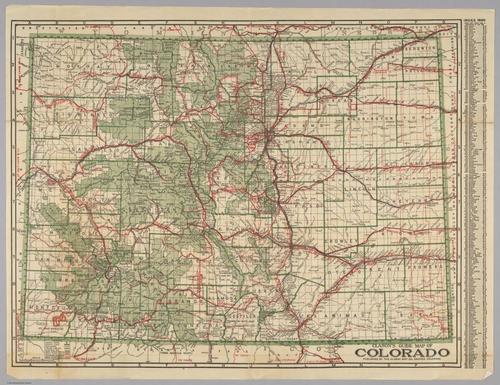 E560 - Clason's Guide Map of Colorado 1920 - Jane and Ronald Gibbs Collection