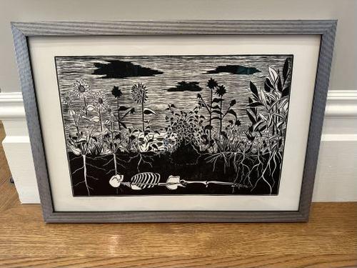 Plants Over Skeleton - Ray Gonzalez - 2024