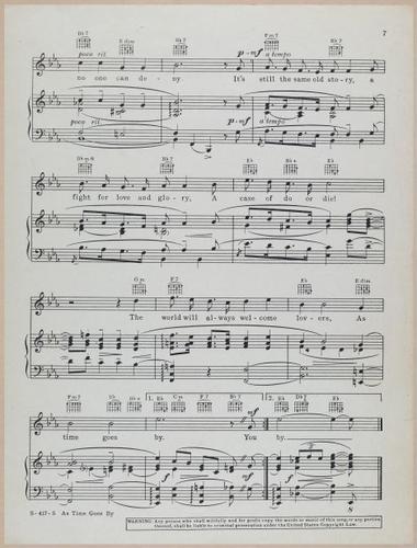 E588 - Various Musical Sheet - 29603