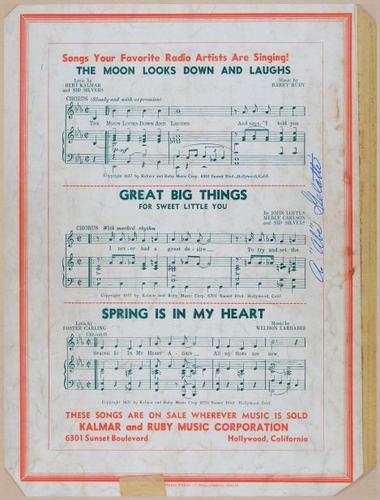 E588 - Various Musical Sheet - 29616