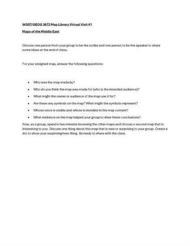 Questions for WGST/GEOG 3672 Virtual Map Library session