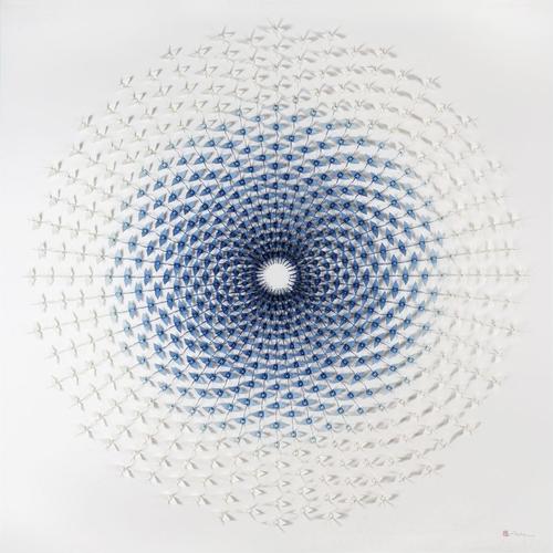 Indigo Star - 40 x 40