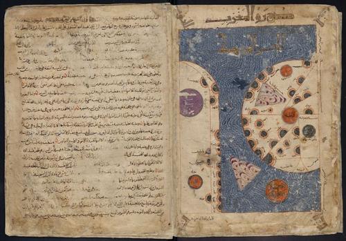 Surat al-Maghrib = Typical Medieval Islamicate map of ‘the West’ — i.e. Iberian Peninsula and North Africa