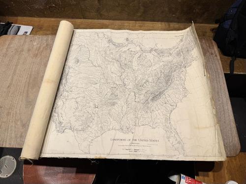 USA Physiographic Map - Erwin Raisz - 1955