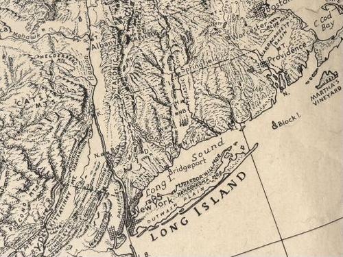 USA Physiographic Map - Erwin Raisz - 1955