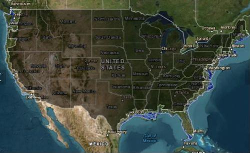 US Coastline in 2100&nbsp;