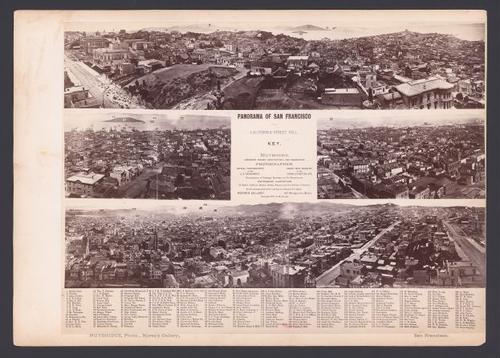 Panorama of San Francisco, From California - Street Hill. KEY.