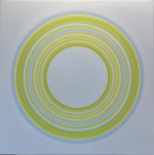 Matthew Langley, Summer Rain, 2023, Acrylic on Canvas, 40 x 40 x 2 in
