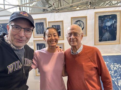 Bo Sapphire, artist with Tom and Bob