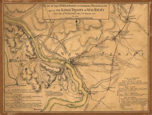 William Faden's 1777 Battle of Trenton Map