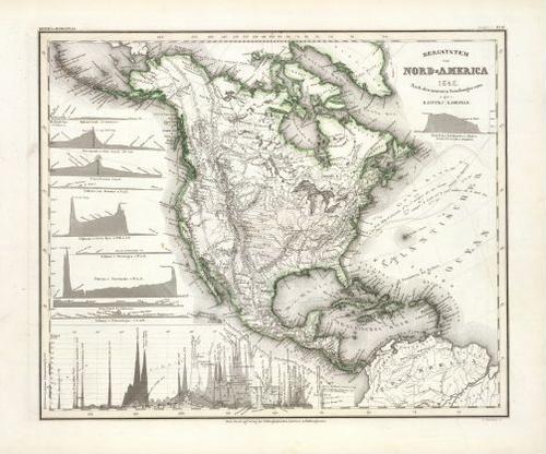 Bergsystem, North America - Carl Christian Franz Radefeld - 1850