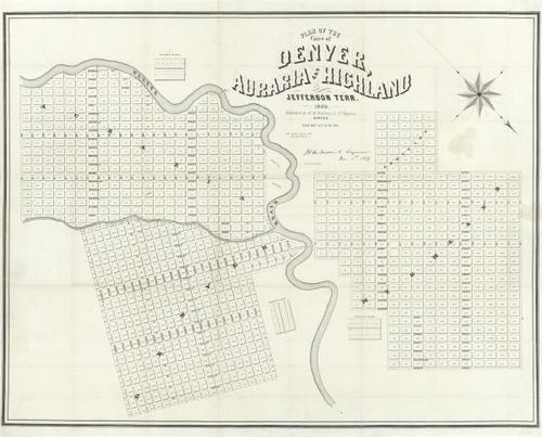 The first printed map of Denver - Wes Brown