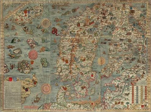 Carta Marina - Olaus Magnus - 1539
