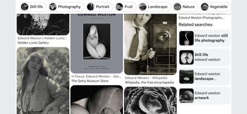Edward Weston - mentioned in Art & Fear