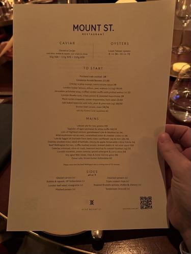 Mount Street Restaurant - owned by Hauser & Worth, who also own Fife Arms near Balmoral