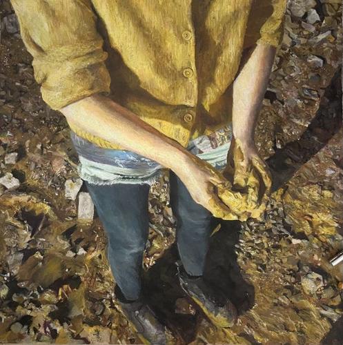 Girl with mud