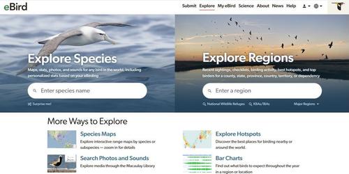eBird: Explore - Travis Carroll