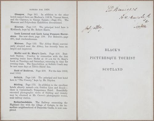 E779 - Black’s Guide to Scotland - 1868 - 10945-10946
