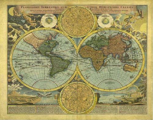 Planiglobii Terrestris - Johann Baptist Homann - 1716