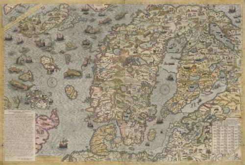 Map of the Sea - Olaus Magnus - 1572