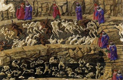 The Map of Hell (detail) - Botticelli -&nbsp;