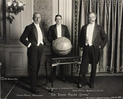 Amundsen, Shackleton, Peary - 1913