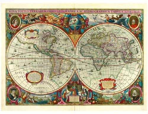 Map of the World - Hendrik Hondius - 1630