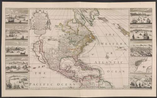 North America - Henry Overton - 1741