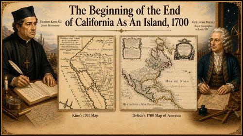 The Beginning of the End of California as an Island - 1700