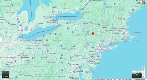 Agloe in Eastern United States