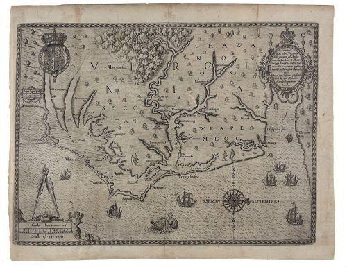 #411: Americae pars, Nunc Virginia dicta, prinum ab Anglis inuenta Dn Wallen Raleigh