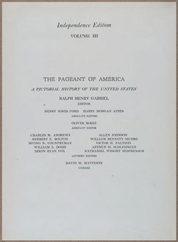 E816 - Pageant of America, Vol 3 - 16326