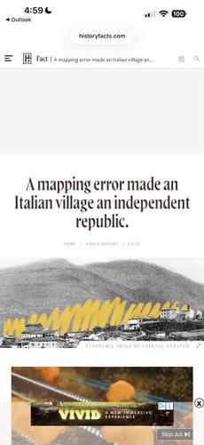 From Annie Williams - a mistake on a map that created a country
