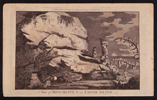 A View of Monuments in Easter Island