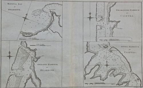 Charts of Otaheite, Ulietea, and Huaheine, Society Islands