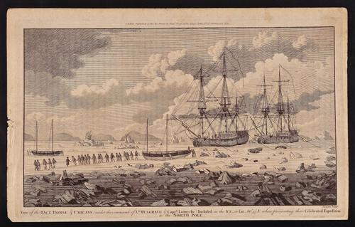 View of the Race Horse & Carcass, under the command of Lord Mulgrave & Captain Lutwidge