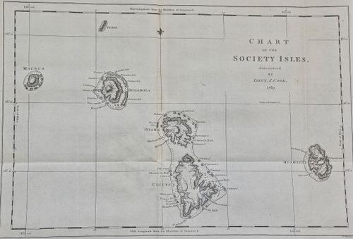 Chart of the Society Isles, Discovered by Lieut. J. Cook, 1769