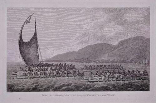 Terreeoboo (Kalani’opu’u), King of Owyhee, Bringing Presents to Captain Cook