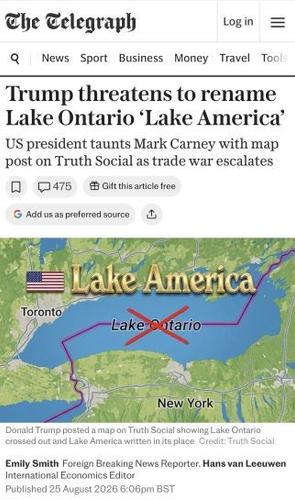 Trump Threatens Lake America