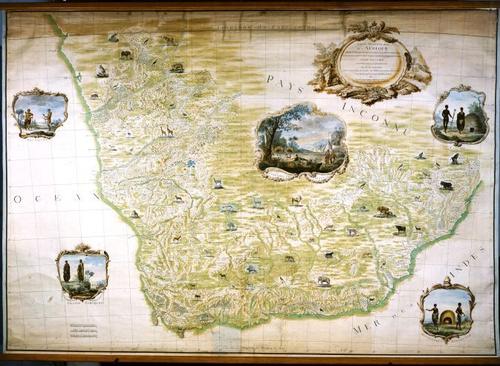 E141 - Levaillant map of southern Africa made for Louis XVI (1790)&nbsp;